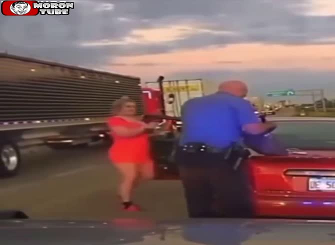 Video: She flees the police and explodes her car under a truck